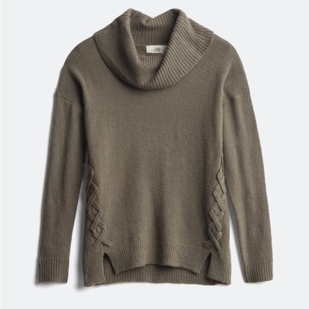 Cozy Green Cowl Neck Sweater